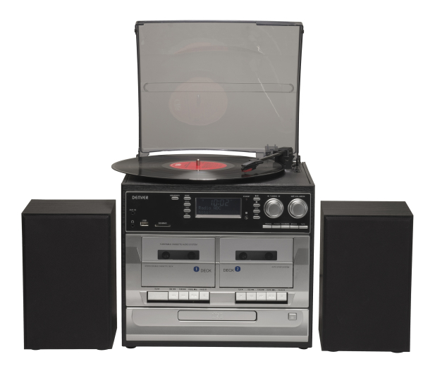 Denver Miniwieża Denver MRD-166 z gramofonem i radio DAB+/FM czarna - 1535051 - zdjęcie